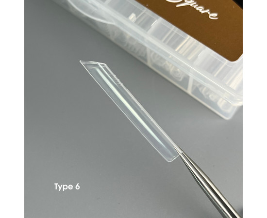 Зображення 3 Верхні форми для нарощування нігтів квадрат арочний для часткової корекції/нарощування Nails of the Day Dual Form Coffin Type 6