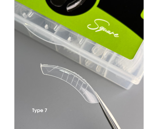 Зображення 3 Верхні форми для нарощування нігтів квадрат для середньої довжини нарощування Nails of the Day Dual Form Coffin Type 7, 120