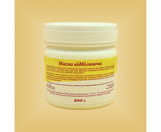 Изображение 2 Маска отбеливающая Nikol Professional Cosmetics, 200 г, Объем (мл, г): 200