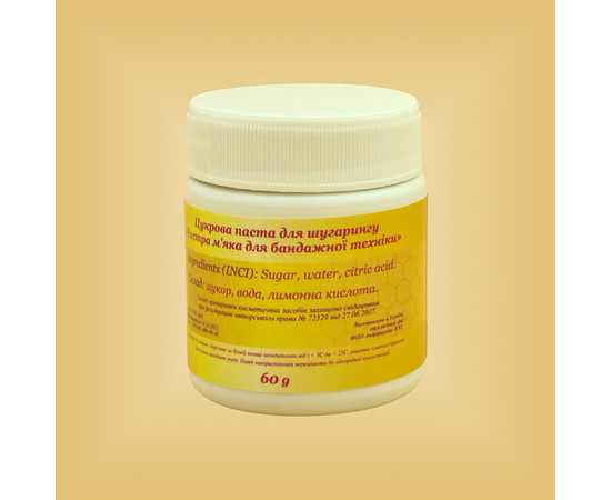 Зображення 2 Цукрова паста для шугарингу “Екстра м’яка для бандажної техніки” Nikol Professional Cosmetics, 60 г, Об'єм (мл, г): 60