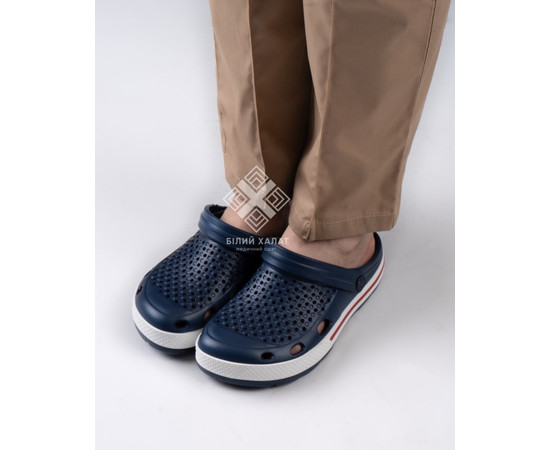 Изображение 3 Обувь медицинская унисекс Coqui Lindo темно-синий/белый (красная полоска) р. 43, "БЕЛЫЙ ХАЛАТ" 394-467-864, Размер: 43, Цвет: темно-синий/красная полоска