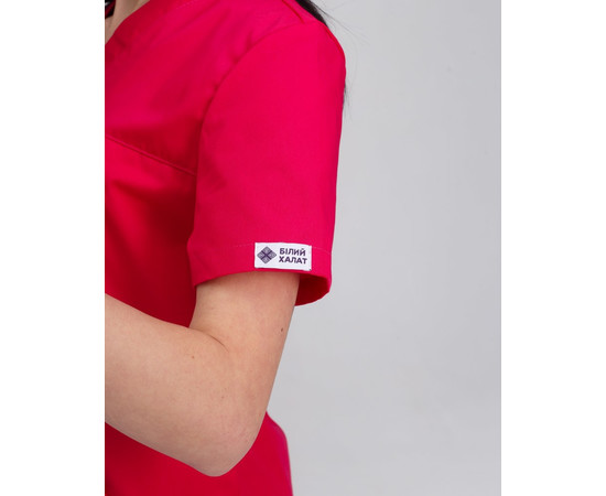 Зображення 6 Медичний костюм жіночий Топаз малиновий р. 52, "БІЛИЙ ХАЛАТ" 137-331-705, Розмір: 52, Цвет: малиновий