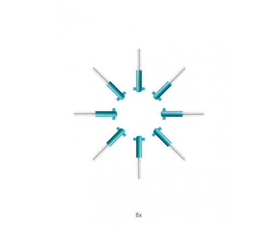 Изображение 2 Набор сменных насадок Curaprox Prime Refill CPS 06 0.6 мм бирюзовые 8 шт