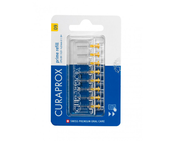 Изображение 4 Набор сменных насадок Curaprox Prime Refill CPS 09 0.9 мм желтые 8 шт