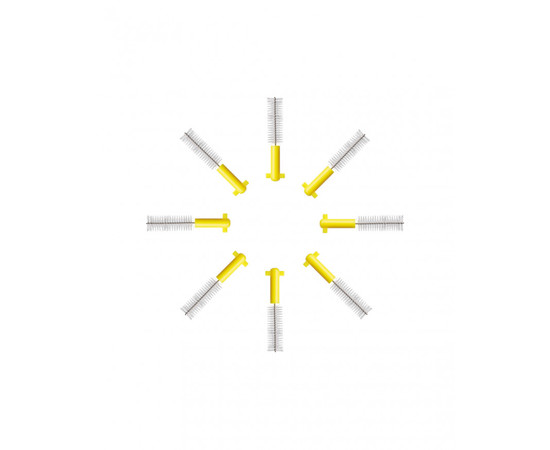 Изображение 2 Набор сменных насадок Curaprox Prime Refill CPS 09 0.9 мм желтые 8 шт