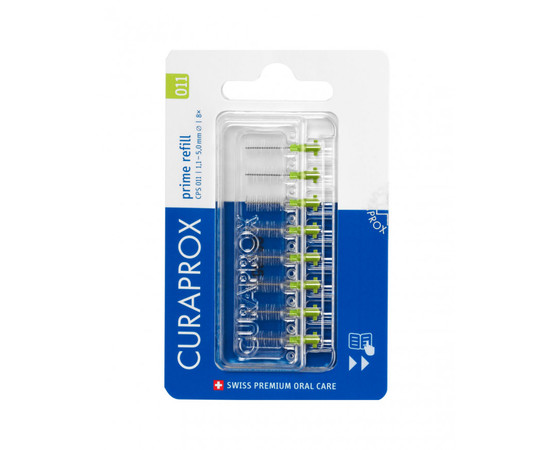 Изображение 4 Набор сменных насадок Curaprox Prime Refill CPS 11 1.1 мм зеленые 8 шт