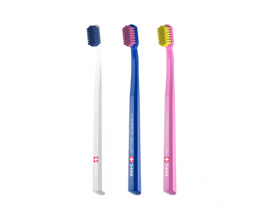 Зображення 2 Набір зубних щіток Curaprox Ultra Soft CS 5460 D 0.10 мм біла, синя, рожева 
