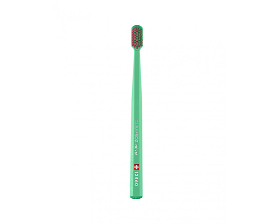 Зображення 2 Зубна щітка Curaprox Velvet CS 12460-24 D 0.08 мм яскраво зелена, пурпурна щетина, Колір: 24