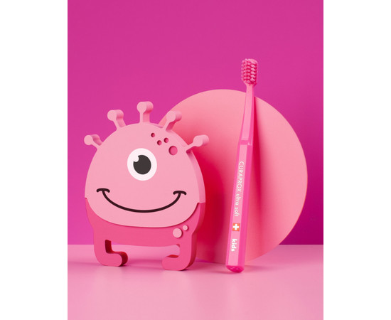 Зображення 6 Дитяча зубна щітка Curaprox Ultra Soft CS Kids 5460-04 D 0.09 мм рожева, рожева щетина с 4 до 12 років, Колір: 04