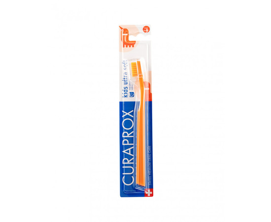 Зображення 5 Дитяча зубна щітка Curaprox Ultra Soft CS Kids 5460-03 D 0.09 мм помаранчева, помаранчева щетина с 4 до 12 років, Колір: 03