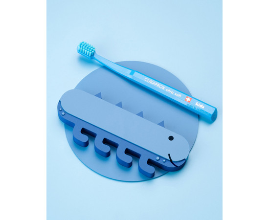 Зображення 6 Дитяча зубна щітка Curaprox Ultra Soft CS Kids 5460-01 D 0.09 мм синя, синя щетина с 4 до 12 років, Колір: 01