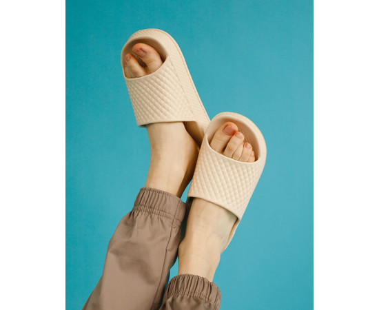 Зображення 2 Медичні жіночі шльопанці текстурні Eva бежеві р. 39, "БІЛИЙ ХАЛАТ" 494-454-929, Розмір: 39, Цвет: бежевый