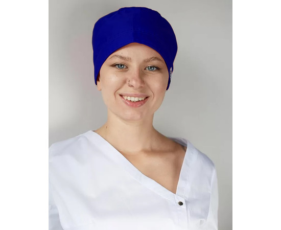 Зображення 2 Медична шапочка електрик, "БІЛИЙ ХАЛАТ" 169-334-667, Цвет: електрик