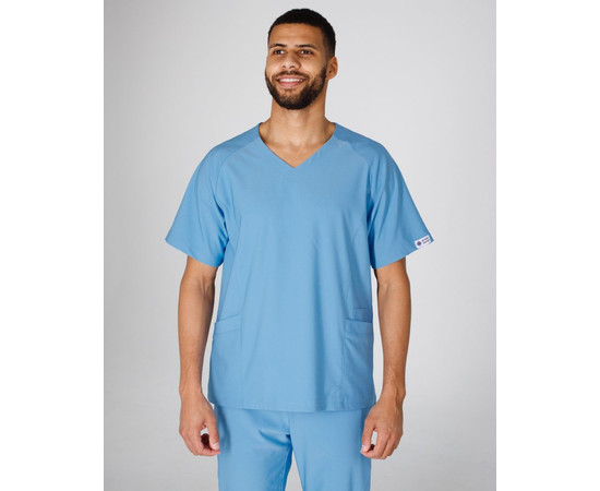 Изображение 4 Медицинский костюм мужской Аризона голубой р. 56, "БЕЛЫЙ ХАЛАТ" 482-333-924, Размер: 56, Цвет: голубой