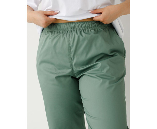 Зображення 3 Медичні штани жіночі джоггери оливкові +SIZE р. 58, "БІЛИЙ ХАЛАТ" 484-327-758, Розмір: 58, Цвет: оливковий