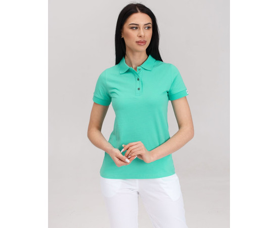 Изображение 3 Медицинское поло женское ментол р. XL, "БЕЛЫЙ ХАЛАТ" 147-441-677, Размер: XL, Цвет: ментол