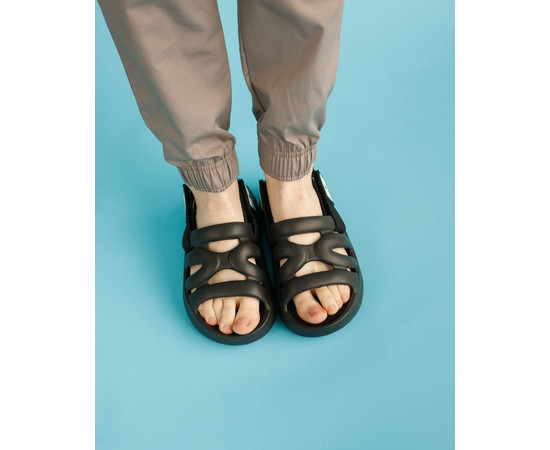 Изображение 2 Медицинские женские сандалии Eva черные р. 40, "БЕЛЫЙ ХАЛАТ" 496-321-929, Размер: 40, Цвет: черный