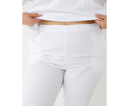 Зображення 3 Медичні штани жіночі джоггери білі +SIZE р. 60, "БІЛИЙ ХАЛАТ" 484-324-758, Розмір: 60, Цвет: білий