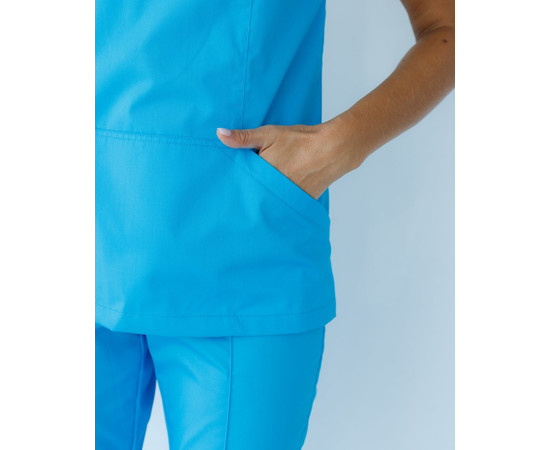 Зображення 4 Медична сорочка жіноча Топаз кобальт р. 52, "БІЛИЙ ХАЛАТ" 164-439-705, Розмір: 52, Цвет: кобальт