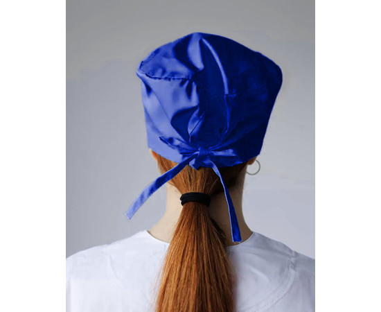 Зображення 3 Медична класична шапочка на зав'язках електрик "БІЛИЙ ХАЛАТ" 483-360-704, Цвет: електрик