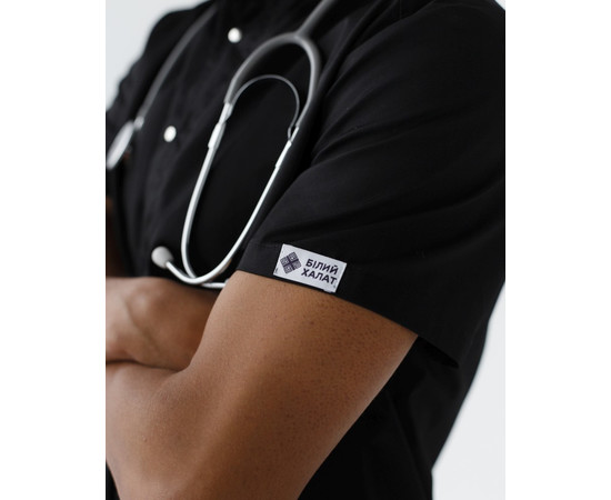 Изображение 5 Медицинский костюм мужской Бостон черный р. 60, "БЕЛЫЙ ХАЛАТ" 485-321-679, Размер: 60, Цвет: черный