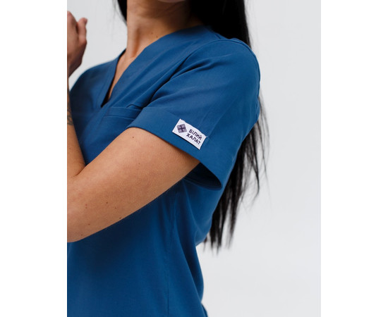 Изображение 5 Медицинский костюм женский Марсель синий р. 60, "БЕЛЫЙ ХАЛАТ" 499-322-708, Размер: 60, Цвет: синий