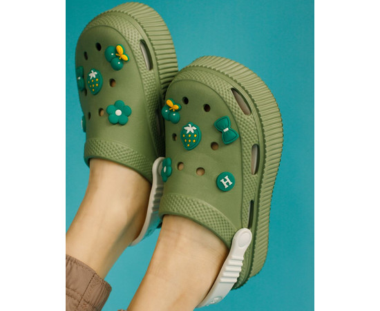 Зображення 5 Медичні жіночі сабо на платформі Eva оливково-білі р. 40, "БІЛИЙ ХАЛАТ" 493-327-929, Розмір: 40, Цвет: оливково-білий