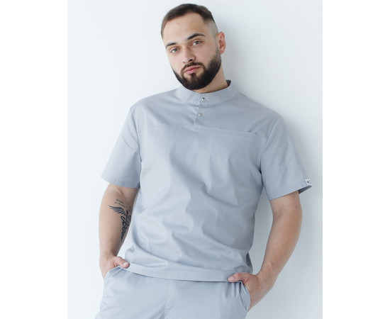 Зображення 6 Медична сорочка чоловіча Денвер сіра р. 56, "БІЛИЙ ХАЛАТ" 427-328-679, Розмір: 56, Цвет: сірий