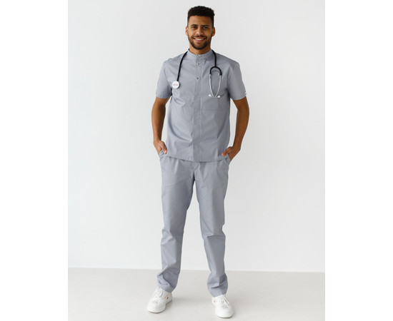 Зображення 6 Медичний костюм чоловічий Бостон сірий р. 62, "БІЛИЙ ХАЛАТ" 485-328-679, Розмір: 62, Цвет: сірий