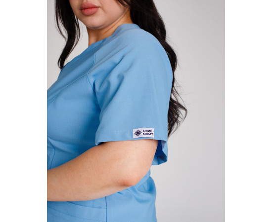 Изображение 5 Медицинский женский костюм Аризона голубой р. 50, "БЕЛЫЙ ХАЛАТ" 468-508-924, Размер: 50, Цвет: голубой