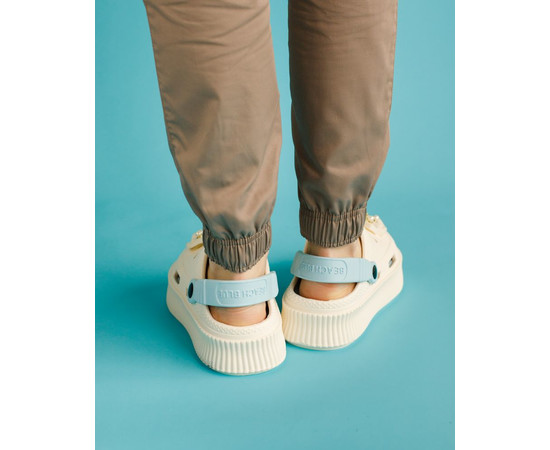 Зображення 5 Медичні жіночі сабо на платформі Eva біло-блакитні р. 39, "БІЛИЙ ХАЛАТ" 493-372-929, Розмір: 39, Цвет: біло-блакитний