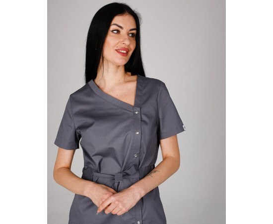 Зображення 5 Медичний костюм жіночий Наомі темно-сірий р. 46, "БІЛИЙ ХАЛАТ" 331-408-679, Розмір: 46, Цвет: темно-сірий