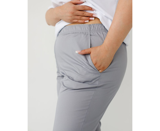 Зображення 5 Медичні штани жіночі джоггери сірі +SIZE р. 56, "БІЛИЙ ХАЛАТ" 484-328-758, Розмір: 56, Цвет: сірий