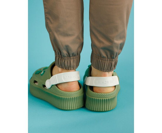 Зображення 6 Медичні жіночі сабо на платформі Eva оливково-білі р. 36, "БІЛИЙ ХАЛАТ" 493-327-929, Розмір: 36, Цвет: оливково-білий