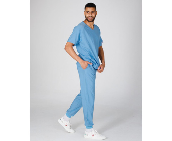 Изображение 2 Медицинский костюм мужской Аризона голубой р. 52, "БЕЛЫЙ ХАЛАТ" 482-333-924, Размер: 52, Цвет: голубой