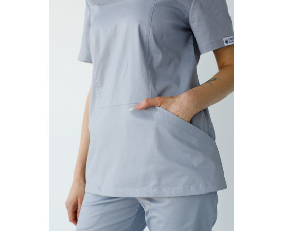 Изображение 5 Медицинский костюм женский Топаз серый NEW р. 42, "БЕЛЫЙ ХАЛАТ" 488-328-705, Размер: 42, Цвет: серый