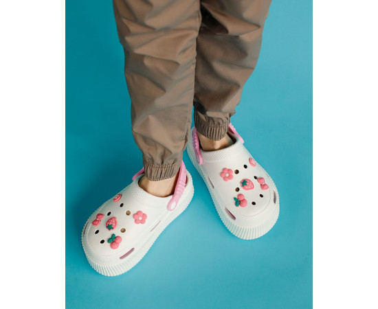 Зображення 3 Медичні сабо жіночі на платформі Eva біло-рожеві р. 37, "БІЛИЙ ХАЛАТ" 493-363-929, Розмір: 37, Цвет: біло-рожевий