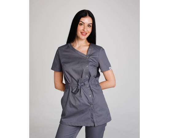 Зображення 3 Медичний костюм жіночий Наомі темно-сірий р. 54, "БІЛИЙ ХАЛАТ" 331-408-679, Розмір: 54, Цвет: темно-сірий