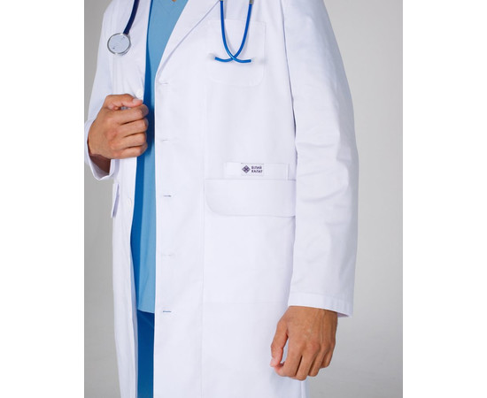 Зображення 4 Халат медичний чоловічий Единбург білий р. 48, "БІЛИЙ ХАЛАТ" 487-324-677, Розмір: 48, Цвет: білий