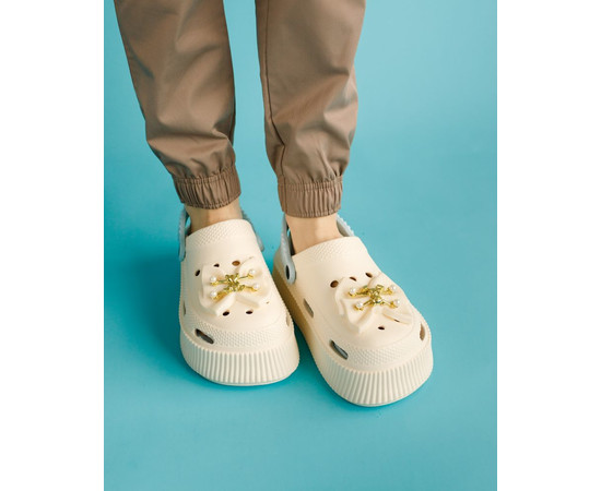 Зображення 2 Медичні жіночі сабо на платформі Eva біло-блакитні р. 36, "БІЛИЙ ХАЛАТ" 493-372-929, Розмір: 36, Цвет: біло-блакитний