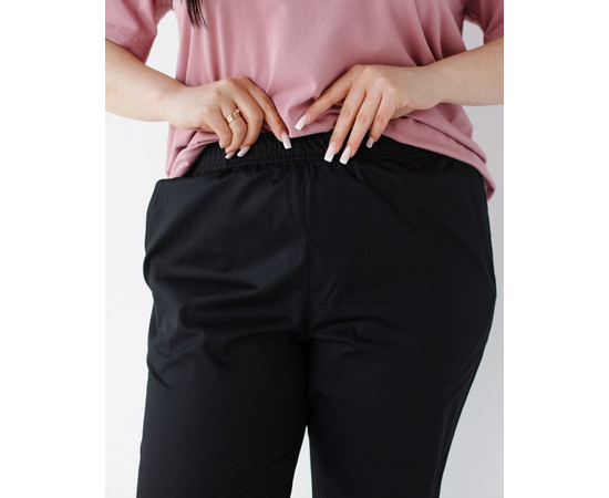Зображення 3 Медичні штани жіночі джогери чорні р. 60, "БІЛИЙ ХАЛАТ" 484-321-758, Розмір: 60, Цвет: чорний