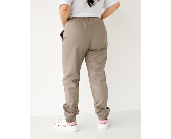 Зображення 3 Медичні брюки жіночі джоггери мокко +SIZE р. 60, "БІЛИЙ ХАЛАТ" 484-421-758, Розмір: 60, Цвет: моко