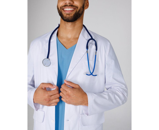 Зображення 3 Халат медичний чоловічий Единбург білий р. 54, "БІЛИЙ ХАЛАТ" 487-324-677, Розмір: 54, Цвет: білий