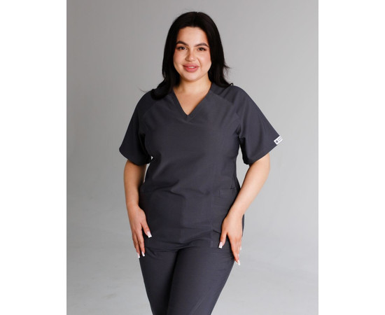 Изображение 3 Медицинский женский костюм Аризона графит р. 44, "БЕЛЫЙ ХАЛАТ" 468-503-924, Размер: 44, Цвет: графит