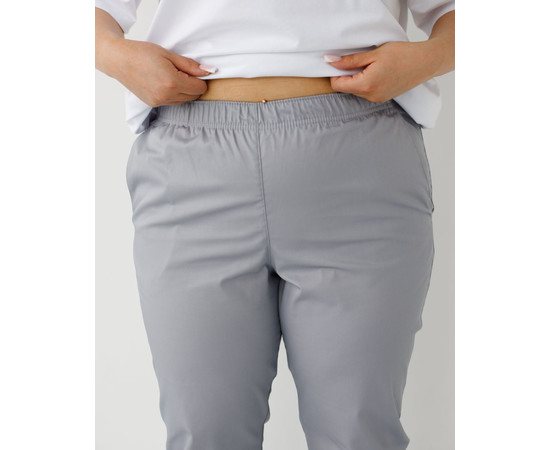 Зображення 3 Медичні штани жіночі джоггери сірі +SIZE р. 60, "БІЛИЙ ХАЛАТ" 484-328-758, Розмір: 60, Цвет: сірий