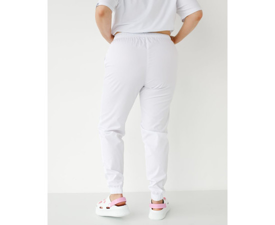 Зображення 2 Медичні штани жіночі джоггери білі +SIZE р. 60, "БІЛИЙ ХАЛАТ" 484-324-758, Розмір: 60, Цвет: білий