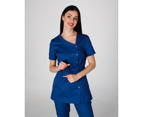 Изображение 3 Медицинский костюм женский Наоми сапфир р. 52, "БЕЛЫЙ ХАЛАТ" 331-360-679, Размер: 52, Цвет: сапфир
