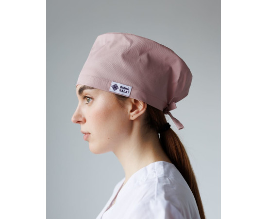 Зображення 2 Медична класична шапочка на зав'язках лілова, "БІЛИЙ ХАЛАТ" 449-401-704, Цвет: фіолетовий