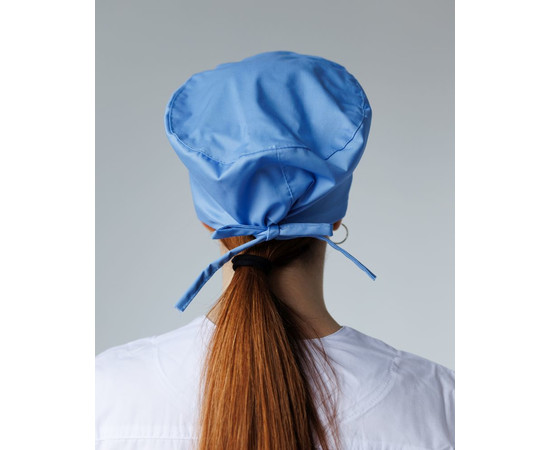 Зображення 4 Медична класична шапочка на зав'язках блакитна, "БІЛИЙ ХАЛАТ" 483-508-704, Цвет: блакитний