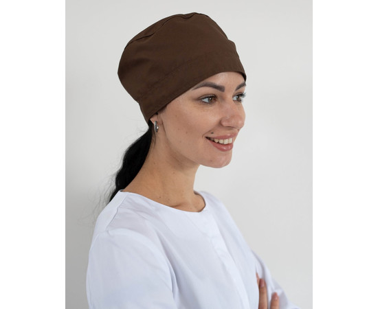 Зображення 2 Медична шапочка коричнева, "БІЛИЙ ХАЛАТ" 169-325-667, Цвет: коричневий